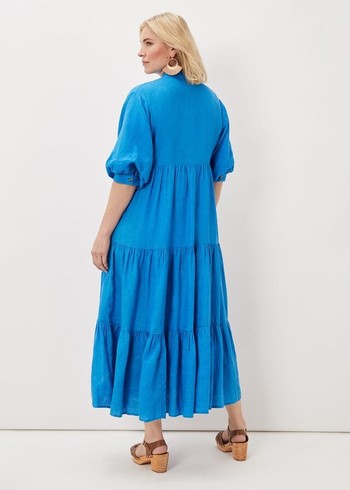 Phase Eight Gracie Tiered Dress Blue USA | 5164238-JC